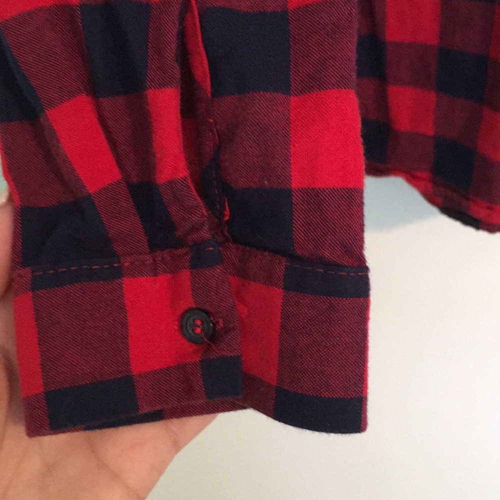 Zara Basic Checkered Button Down - image 5